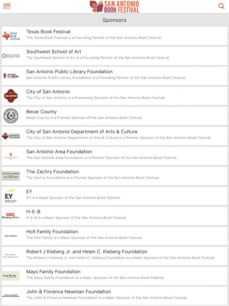 San Antonio Book Festival iPad  스크린샷