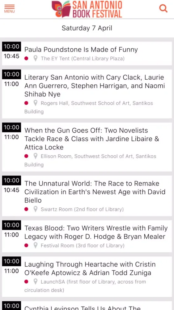 San Antonio Book Festival 스크린샷