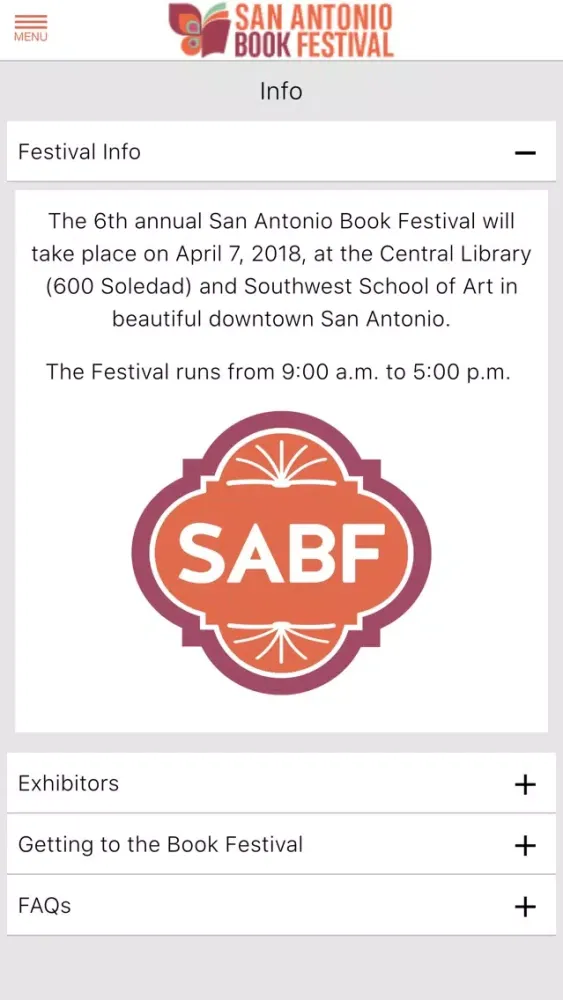 San Antonio Book Festival 스크린샷