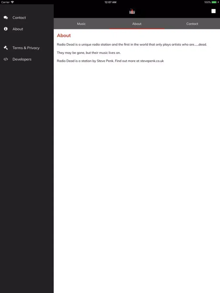 Скриншоты Radio Dead iPad 