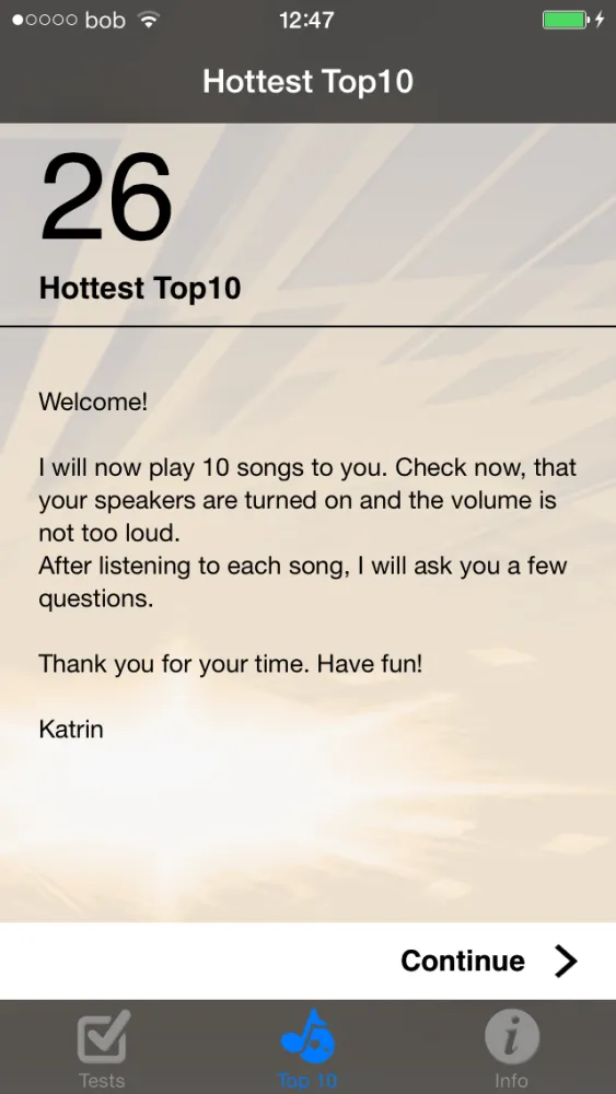 Tangkapan skrin MyRadioTest.com