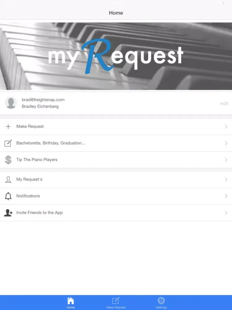 myRequest iPad スクリーンショット