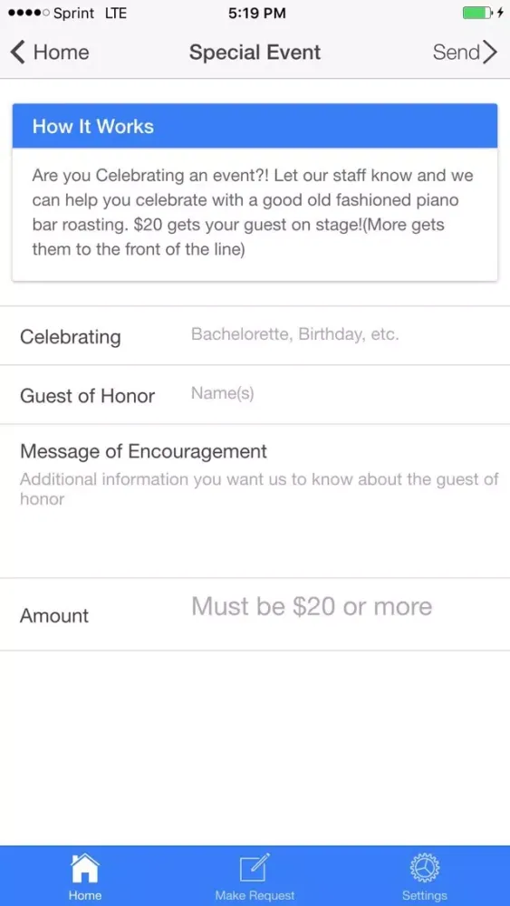 myRequest スクリーンショット