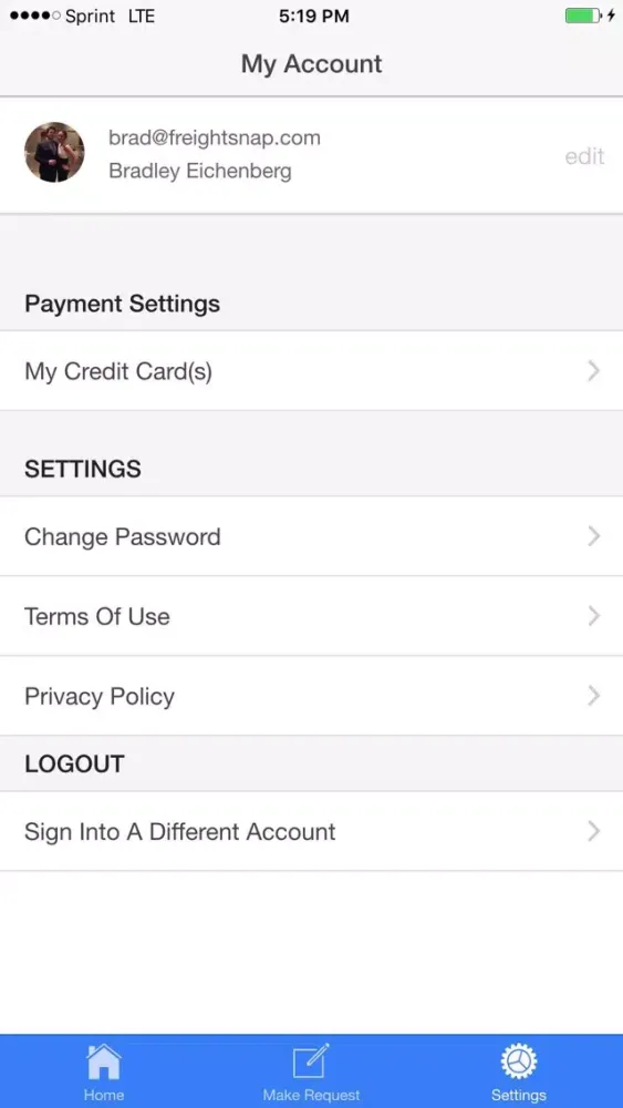 myRequest スクリーンショット