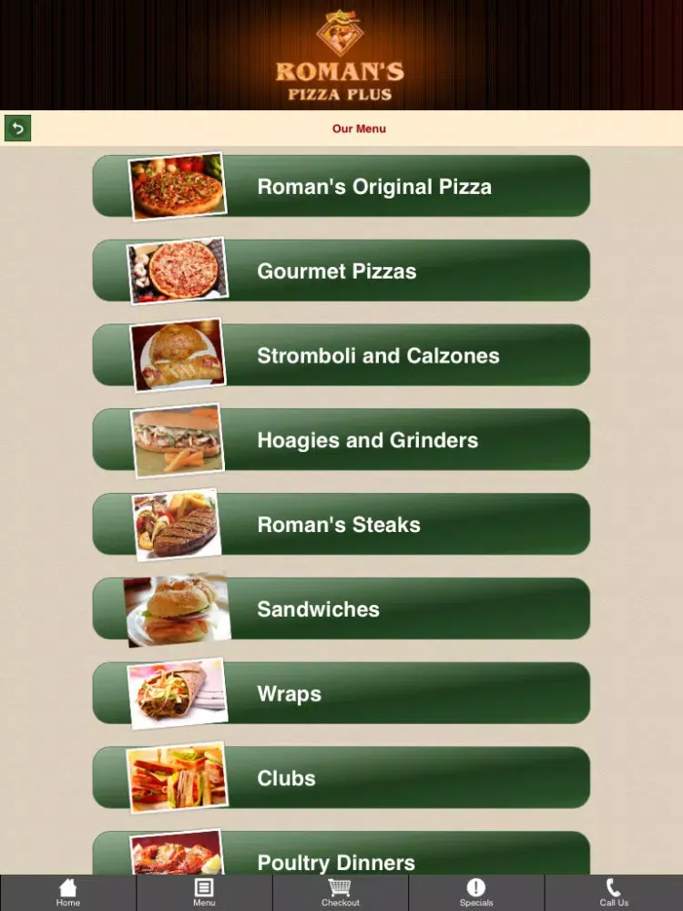 Capturas de tela do Roman's Pizza Plus iPad 