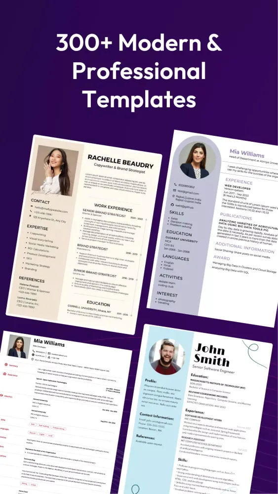 Resume Builder, CV Maker App سکرین شاٹس