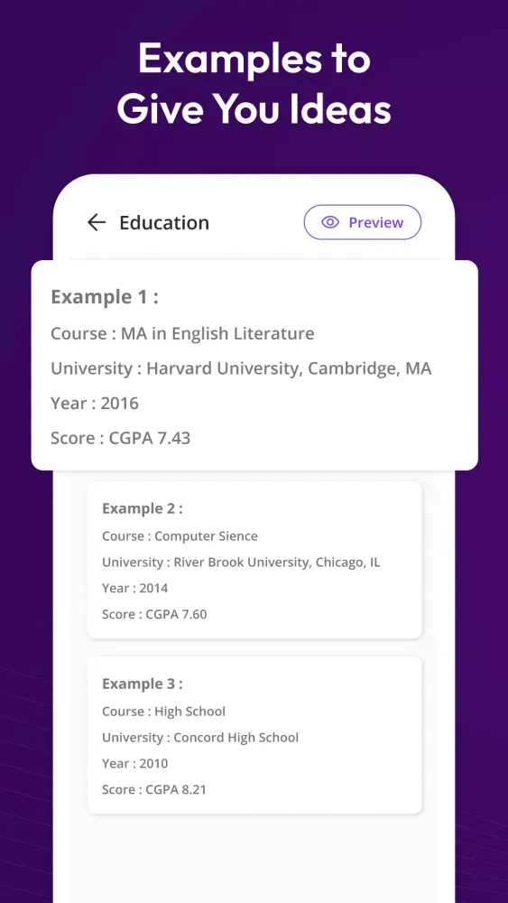 Resume Builder, CV Maker App سکرین شاٹس