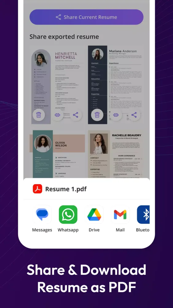 Resume Builder, CV Maker App سکرین شاٹس
