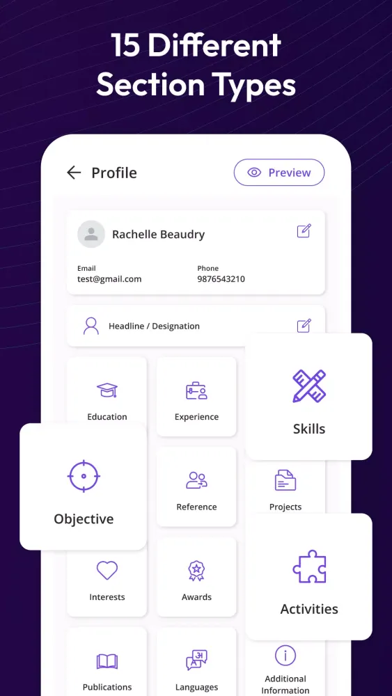Resume Builder, CV Maker App سکرین شاٹس