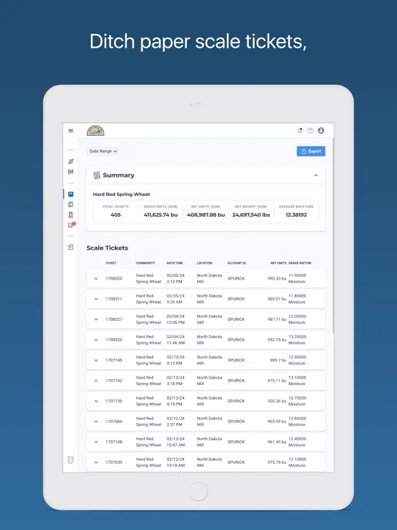Ảnh chụp màn hình của North Dakota Mill iPad 