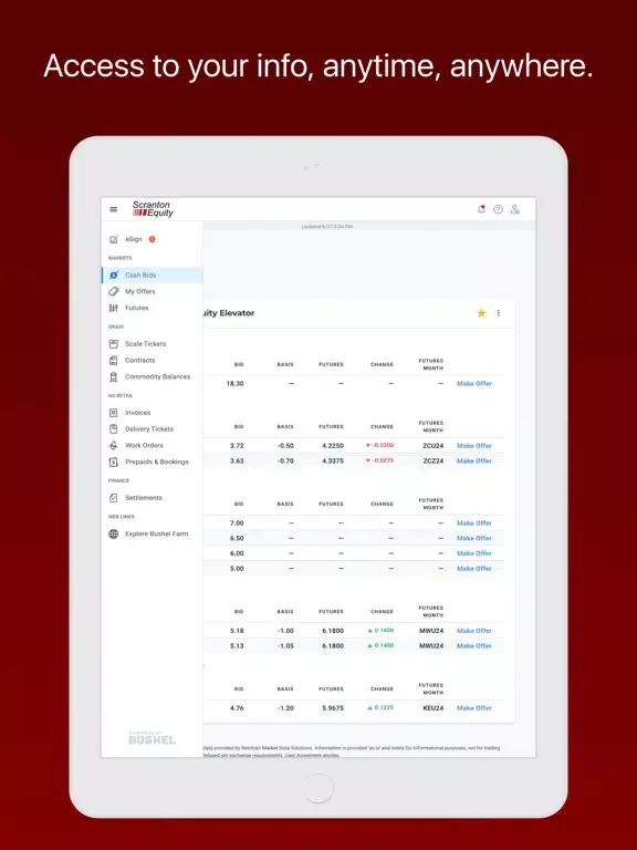ภาพหน้าจอของ Scranton Equity iPad 
