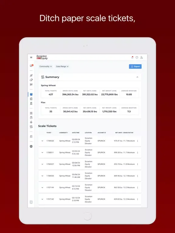 ภาพหน้าจอของ Scranton Equity iPad 