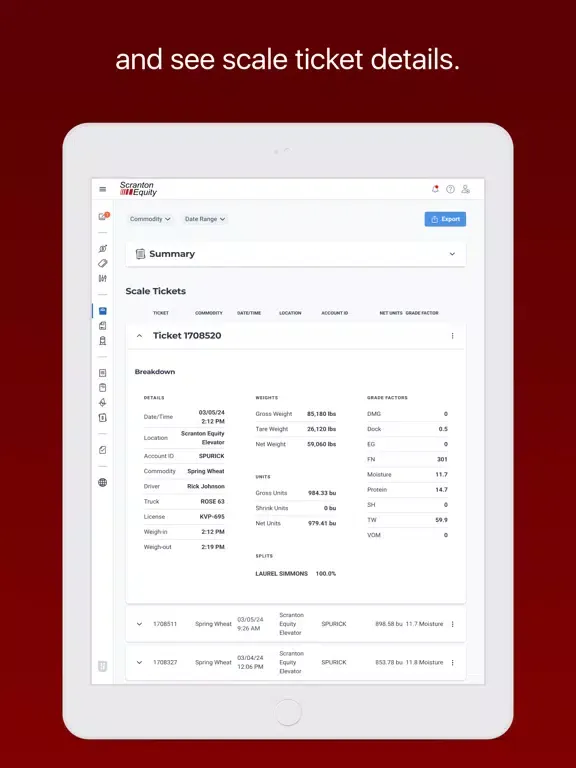 ภาพหน้าจอของ Scranton Equity iPad 
