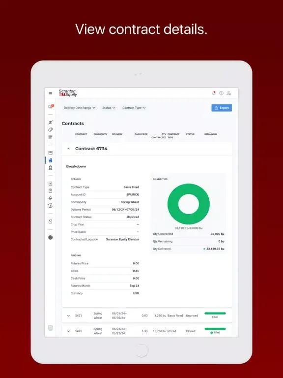 ภาพหน้าจอของ Scranton Equity iPad 