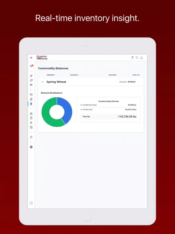 ภาพหน้าจอของ Scranton Equity iPad 