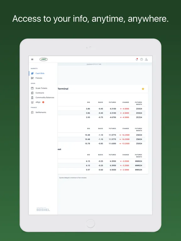 Walsh Grain Terminal iPad  Screenshots
