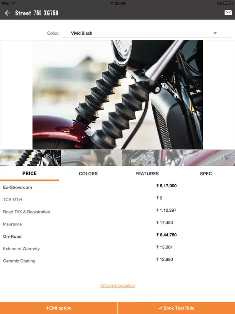 Capturas de pantalla de Bison Harley-Davidson iPad 