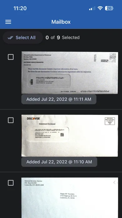 Capturas de pantalla de MyRVMail