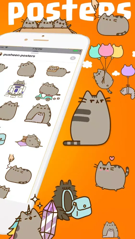 Zrzuty ekranu Stretched Pucheen Stickers