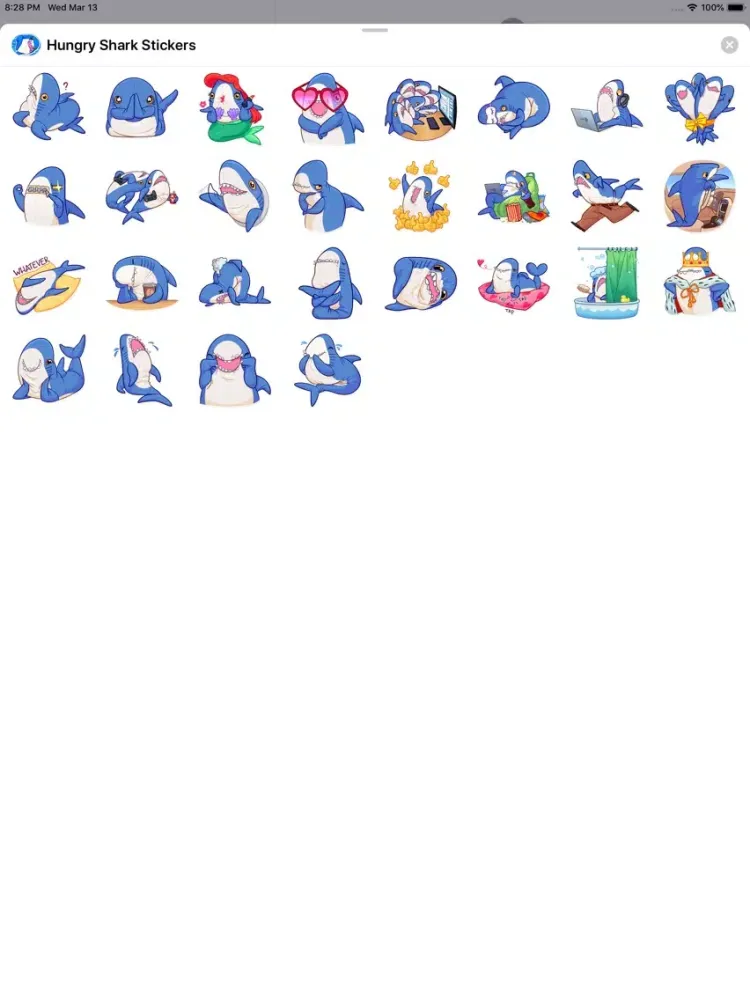 Screenshot di Hungry Shark Stickers iPad 
