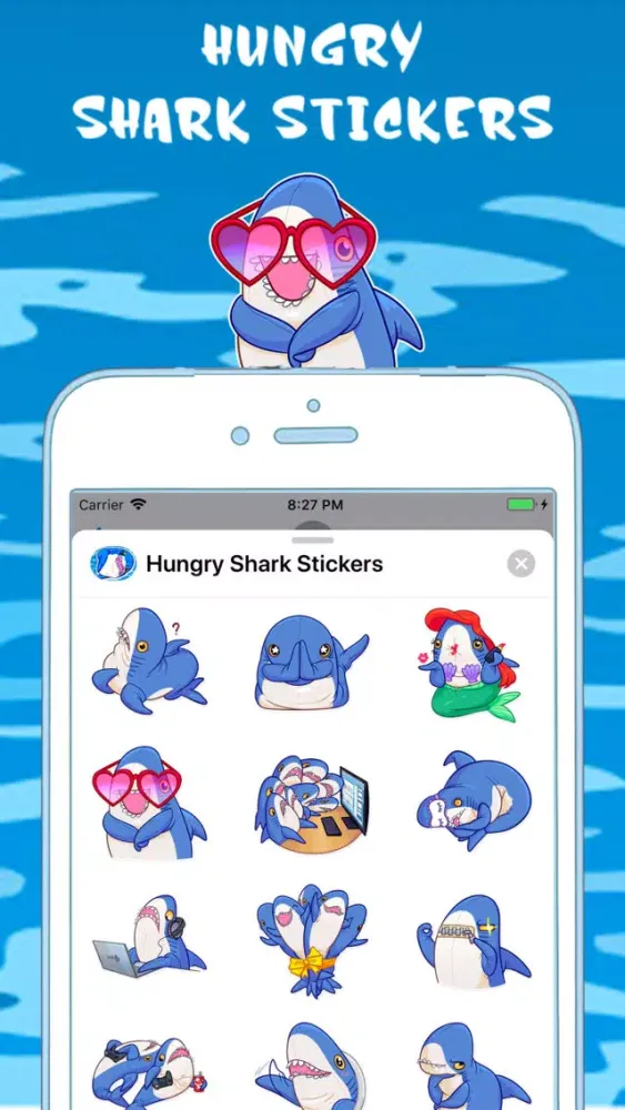 Screenshot di Hungry Shark Stickers