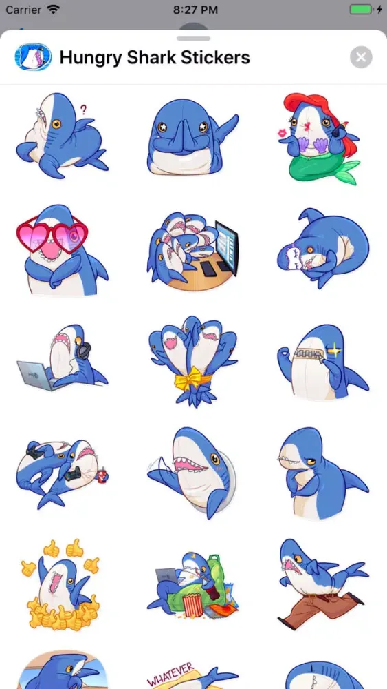 Screenshot di Hungry Shark Stickers