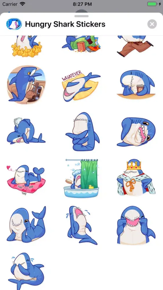 Screenshot di Hungry Shark Stickers