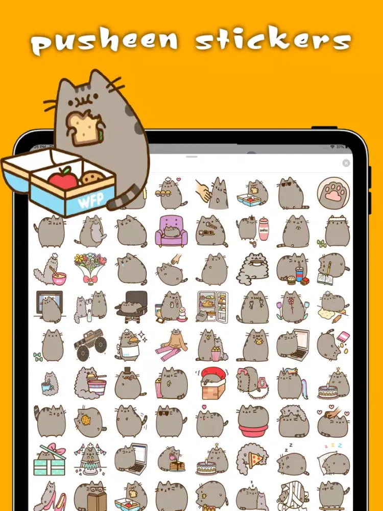 pusheen stickers iPad  سکرین شاٹس