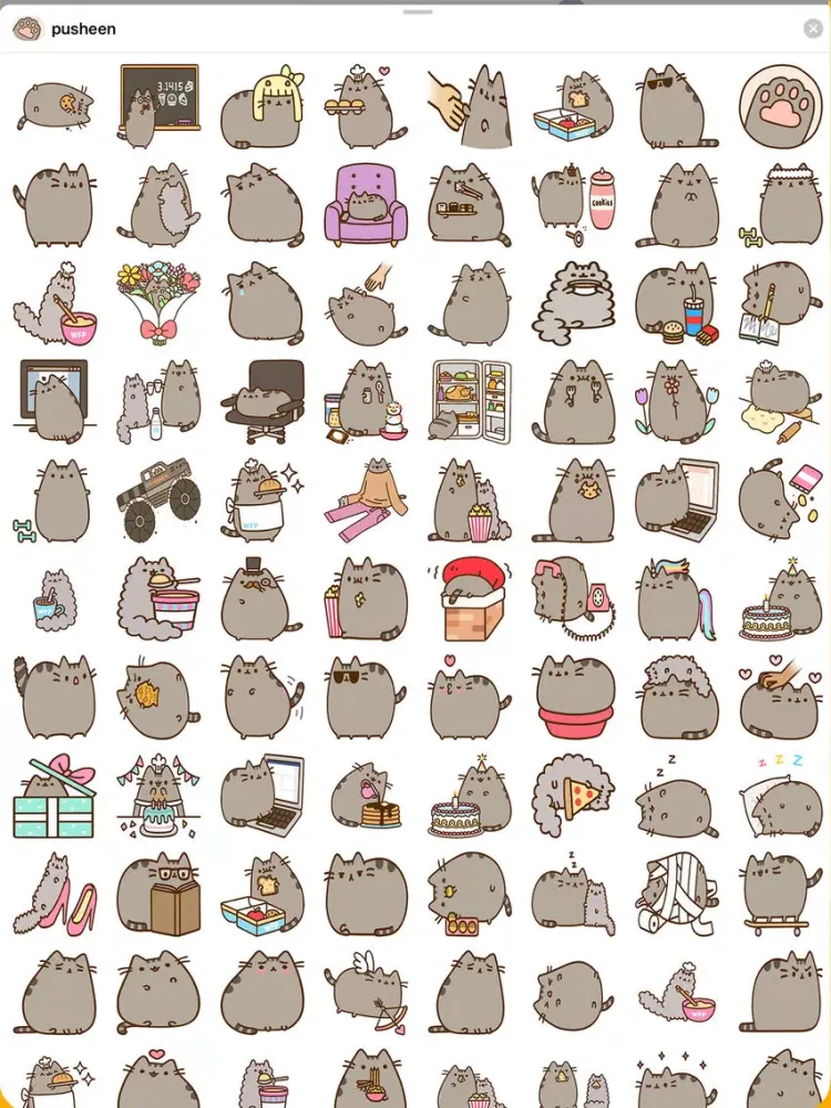 pusheen stickers iPad  سکرین شاٹس