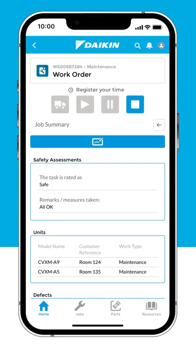 Daikin Service Manager (DSM) 스크린샷