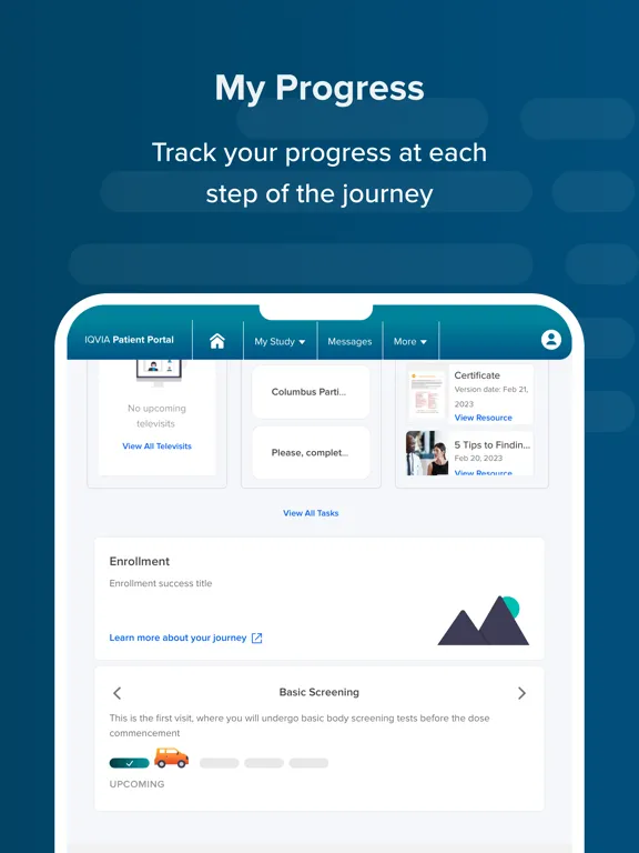 Скриншоты IQVIA Patient Portal iPad 