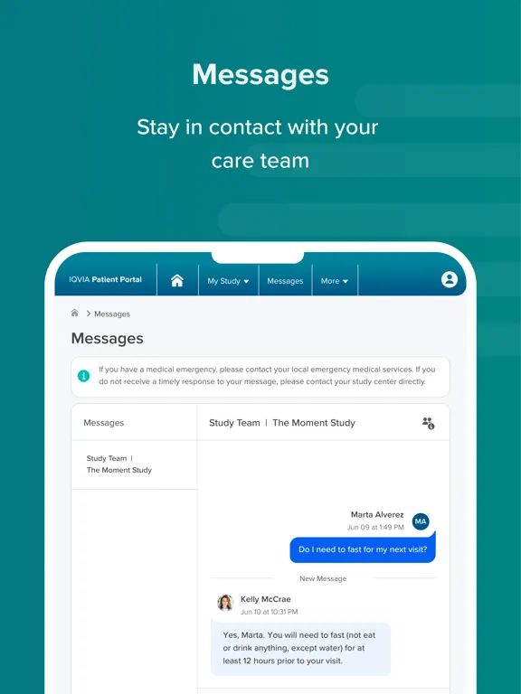Скриншоты IQVIA Patient Portal iPad 