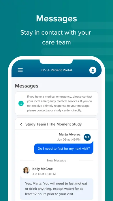 Скриншоты IQVIA Patient Portal