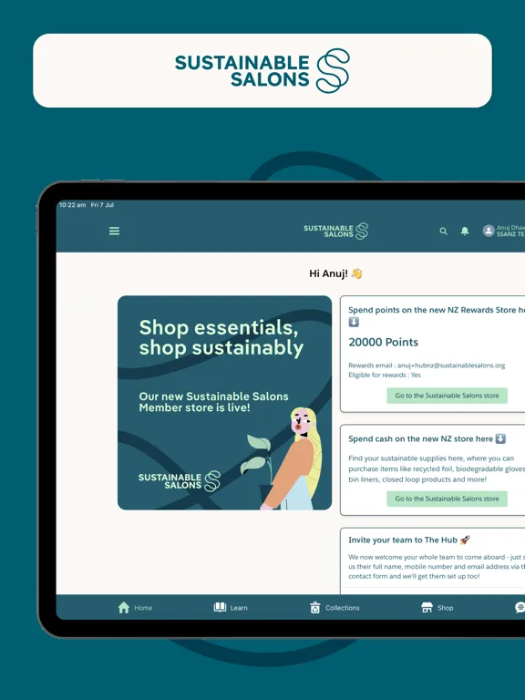 Zrzuty ekranu Sustainable Salons Hub iPad 