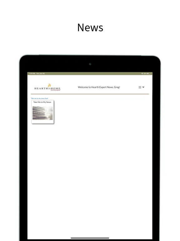 Ảnh chụp màn hình của myhht Hearth Expert App iPad 