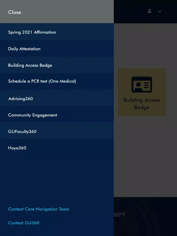 GU360 - Georgetown University iPad  스크린샷