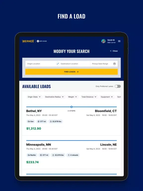 Werner Bridge for Carriers iPad 应用截图