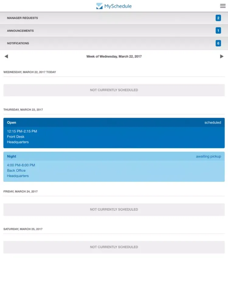 Myschedule.com Mobile iPad 应用截图