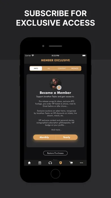Captures d'écran de Jonathan Taylor - Official App