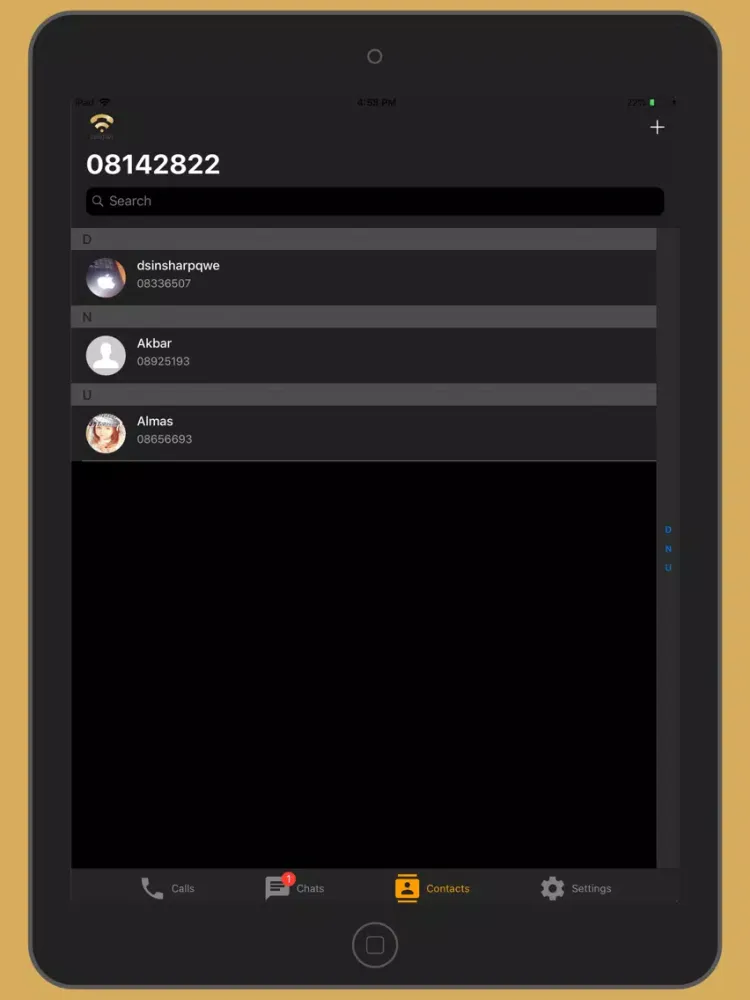 Telefon Messenger iPad  स्क्रीनशॉट