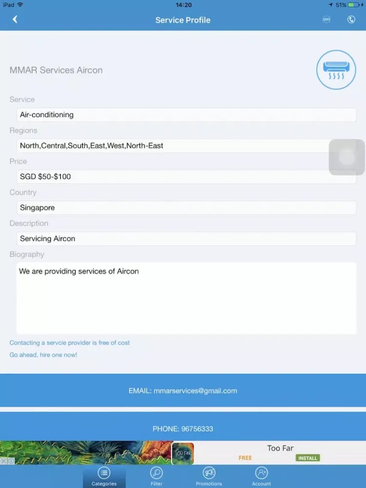 Скриншоты Home Services Global Classified Ads (myServices) iPad 