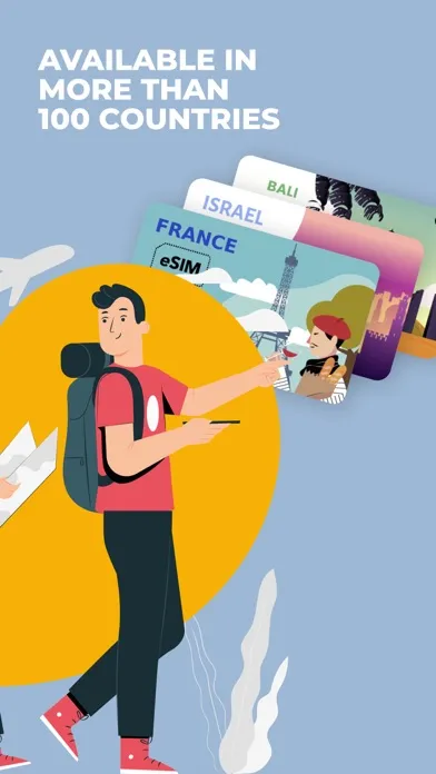 Screenshot di UPeSIM: eSIM prepaid card