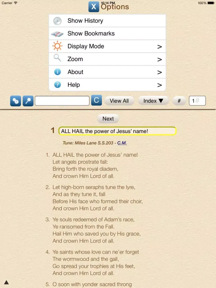 Capturas de pantalla de The Gospel Hymn Book UK 1897 iPad 