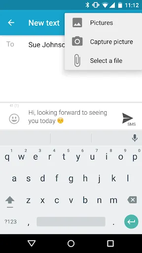 Capturas de tela do Forward SMS texting w/ 2phones