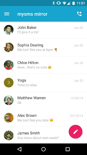 Capturas de tela do Forward SMS texting w/ 2phones
