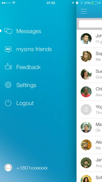 Forward SMS texting w/ 2phones Screenshots