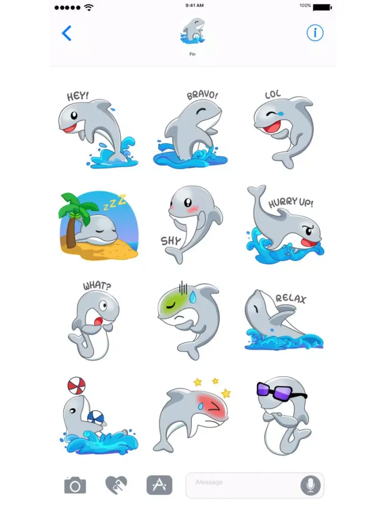 Capturas de pantalla de Dolphin - Sticker for iMessage iPad 