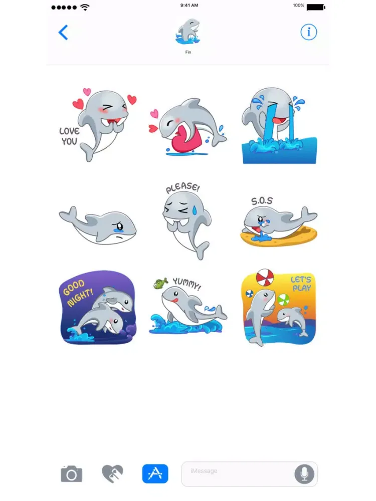 Capturas de pantalla de Dolphin - Sticker for iMessage iPad 