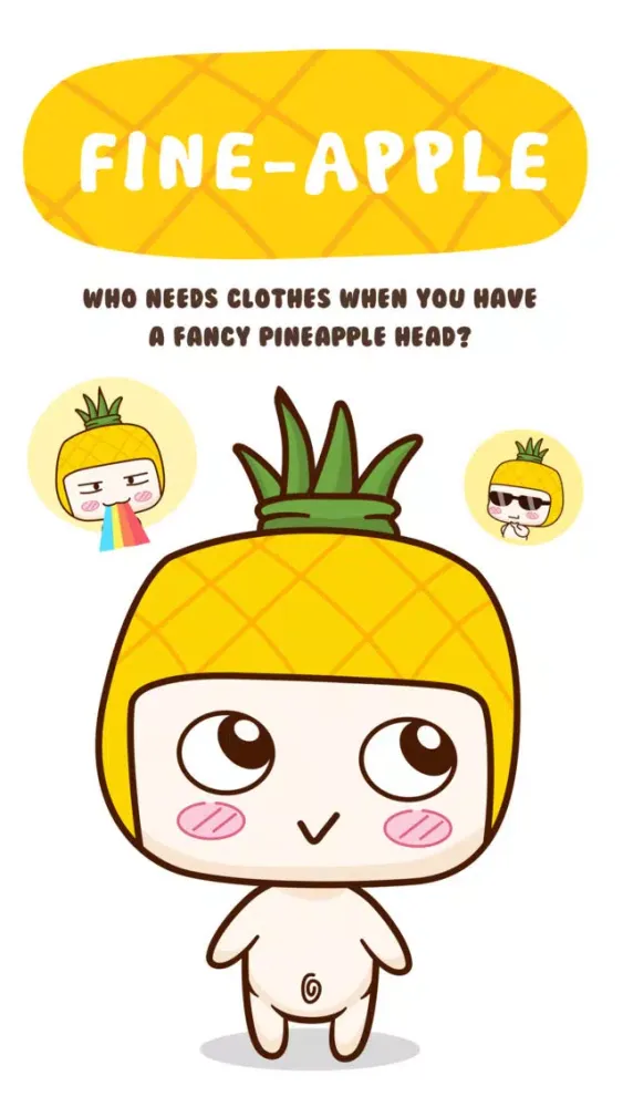 Fine-Apple Stickers Screenshots