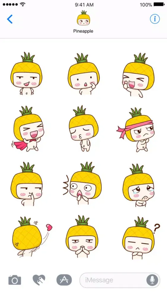 Fine-Apple Stickers Screenshots